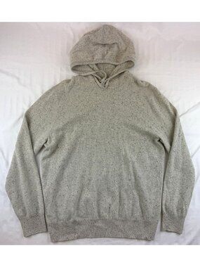 J. Crew 100% Cashmere Gray Hoodie Lightweight Pullover Large